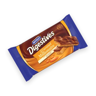 Chocolate Log Cake Mcvities Digestive Caramel Slice 51.5G - Tesco Groceries Club Orange
