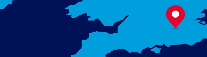 Map of the UK with a pin marking a McVitie’s location