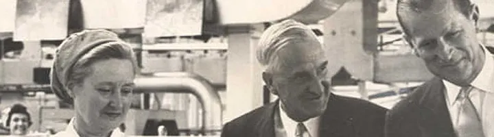 Prince Philip visiting a McVitie’s factory in 1963